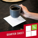 Brawny Tear-A-Square Paper Towels, 12 Rolls, 12 = 24 Regular Rolls, 3 Sheet Size Options, Quarter Size Sheets
