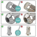 LEDKINGDOMUS Lug Nuts 1/2 x 20 Chrome, Bulge Acorn Wheel Lug Nuts 1.89" Tall 3/4" Hex Closed End , Trucks Ford Bronco Explorer F-150 Mustang 20Pcs