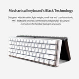RK ROYAL KLUDGE RK61 Wireless 60% Mechanical Gaming Keyboard, Ultra-compact Bluetooth Keyboard with Tactile Blue Switches, White
