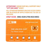 Unlock CHIP Compatible with iPhone 5S - X, Unlock Sprint,VERIZON, ATT, TMOBILE, Metro, XFINITY