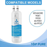 Top Pure Compatible Refrigerator Water Filter for Kenmore 9930 9081 (2 Pack)