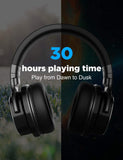 COWIN E7 PRO [Upgraded] Active Noise Cancelling Headphones Bluetooth Headphones with Microphone/Deep Bass Wireless Headphones Over Ear, Black