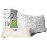 Coop Home Goods - Premium Adjustable Loft Pillow -Hypoallergenic Cross-Cut Memory Foam Fill - Lulltra Washable Cover from Bamboo Derived Rayon-Queen