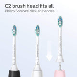 Genuine Philips Sonicare Optimal Plaque Control replacement toothbrush heads, HX9023/65, BrushSync technology, White 3-pk
