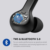 Wireless Earbuds, [Upgraded] Boltune Bluetooth 5.0 in-Ear Stereo Headphones BH020 Bluetooth Earbuds Single/Twin Mode with Charging Case