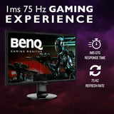 BenQ GL2460HM 24 Inch 1080p Gaming Monitor, HDMI, DVI, Built-In Speakers, Eye Care Technology, Low Blue Light, ZeroFlicker, VESA mountable