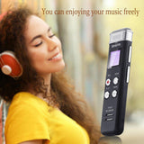 EVISTR 16GB Digital Voice Recorder Voice Activated Recorder with Playback