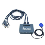 JideTech 2-Port USB HDMI Cable KVM Switch Video, Cables & USB Peripheral Sharing Support 4k×2K@30hz Resolution
