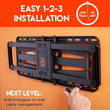 ECHOGEAR Full Motion Articulating TV Wall Mount Bracket for 42"-80" TVs - Easy to Install