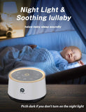 Dreamegg D1 Sound Machine - White Noise Machine with Baby Night Light for Sleeping, High Fidelity Sounds,Timer &Memory Feature, Sound Machine(White)