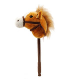 Linzy Hobby Horse, Galloping Sounds with Adjustable Telescopic Stick, Brown 36"