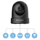 Amcrest 4MP UltraHD Indoor WiFi Camera, Security IP Camera with Pan/Tilt,Dual-Band 5ghz/2.4ghz, 4-Megapixel @~20FPS,Wide 120° FOV, IP4M-1051B (Black)