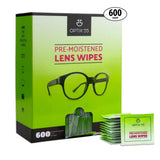 Eyeglass Cleaner Lens Wipes - 600 Pre-Moistened Cleaning Cloths - Glasses Cleaner Wipe Safely Cleans Eye Glasses, Sunglasses, Screens