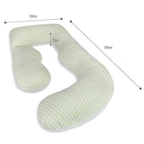 QUEEN ROSE Pregnancy Pillow Bamboo with Detachable Design,U Shaped Full Body Pillow Support for Back/Neck/Leg and Belly,Comes with Secure Belt