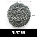Gorilla Grip Original Shag Chenille Bath Rug Toilet Lid Cover, 19.5 Inchx18.5 Inch Large Size, Machine Washable, Ultra Soft Plush Fabric Covers