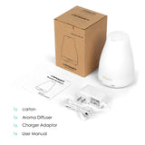 URPOWER 2nd Version Essential Oil Diffuser Aroma Essential Oil Cool Mist Humidifier-White