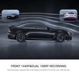 APEMAN 1440P&1080P Dual Dash Cam FHD Front and Rear Camera for Cars, Support 128GB max, Driving Recorder with IR Sensor Night Vision,Motion Detection