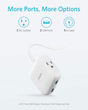 Anker Power Strip with USB, 2 Outlet & 2 Poweriq USB Ports (24W) Travel Power Strip, Powerport Strip 2 Mini with 5ft Long Cord, Safety Door