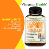 Glucosamine with Chondroitin Turmeric MSM Boswellia. Supports Occasional Joint Pain Relief. Helps Inflammatory Response, Antioxidant Properties