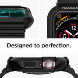 Spigen Rugged Armor Pro Designed for Apple Watch Case for 44mm Series 5 / Series 4 - Black