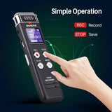 EVISTR 16GB Digital Voice Recorder Voice Activated Recorder with Playback