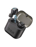 Tribit X1 Wireless Earbuds - Bluetooth 5.0 3D Stereo Deep Bass 18Hrs Playtime Bluetooth Earbuds for Sports Running, True Wireless Earbuds Grey Black