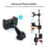 8" Selfie Ring Light with Tripod Stand & Cell Phone Holder for Live Stream/Makeup