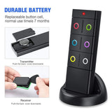 Key Finder, EALNK Wireless RF Item Locator Item Tracker Support Remote Control, 1 Transmitter and 6 Receivers - Keychain Smart Tracker Pet Tracker