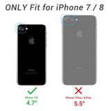 Black Case for iPhone 8 & iPhone 7, Full Body with Built-in Screen Protector Heavy Duty Protection, Black