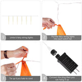 Halloween Decorations 6Pcs Witchs Hat Decor Light 33ft String Lights