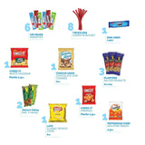 Sweet Choice (50 Count) Ultimate Sampler Mixed Bars, Cookies, Chips, Candy Snacks Box for Office, Meetings, Schools,Friends &Family, Military,College