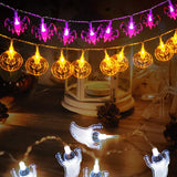 Halloween Lights Outdoor Halloween String Lights,Set of 3 Battery Operated Fairy Lights 12ft