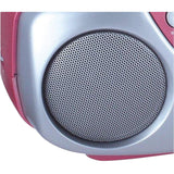 Sylvania SRCD243 Portable CD Player with AM/FM Radio, Boombox (Pink)