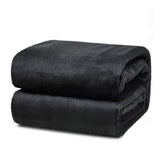 Bedsure Fleece Blanket Twin Size Black Lightweight Super Soft Cozy Luxury Bed Blanket Microfiber