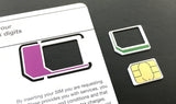 PrePaid Europe (UK THREE) sim card 12GB data+3000 minutes+3000 texts for 30 days