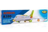 Toysery Airplane Toys for Kids with Bump and Go Action - Airbus A380 Toy Planes for Boys and Girls with Flashing Lights, Real Jet Sound