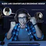 Mpow EG3 Pro Gaming Headset (2019 All-Platform Edition), with Mic, 50mm Speaker Drivers, 3D Surround Sound, in-Line Control,LED Light, PC PS4 Headset