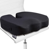 Seat Cushion Pillow for Office Chair - 100% Memory Foam - Firm Coccyx Pad - Tailbone, Sciatica, Lower Back Pain Relief - Posture Corrector