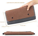 Comfyable Carrying Case Fit for Nintendo Switch with 6 Game Slots, Portable Travel Pouch Protective Waterproof Cover , Dark Gray & Brown