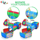 5pc Kids Ball Pit Tents and Tunnels, Toddler Jungle Gym Play Tent with Play Crawl Tunnel Toy, for Boys babies infants Children