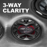 BOSS Audio Systems CH6530 Car Speakers - 300 Watts of Power Per Pair and 150 Watts Each, 6.5 Inch, Full Range, 3 Way, Sold in Pairs, Easy Mounting