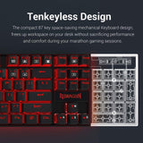 Redragon K552 Mechanical Gaming Keyboard Compact 87 Key Mechanical Computer Keyboard KUMARA USB Wired Cherry MX Blue  (Black RED LED Backlit)