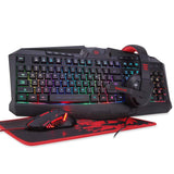 Redragon S101-BA PC Gaming Keyboard and Mouse Combo, Mousepad, Headset with Mic, Wired LED RGB Backlit Mouse w/ 3200 DPI for Windows Computer Gamers