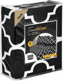 Utopia Bedding Printed Bed Sheet Set - 3 Piece Microfiber Bedsheet Set (Twin, Black)