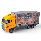 JOYIN 11 in 1 Die-cast Construction Truck Vehicle Car Toy Set Play Vehicles in Carrier Truck