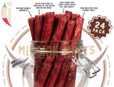TASTY & SPICY Non-GMO Grass-Fed Beef Sticks Gluten Free MSG Free Nitrate Nitrite Free Paleo Snacks Keto Healthy Natural Meat Sticks