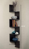Greenco 5 Tier Wall Mount Corner Shelves Espresso Finish-Espresso