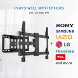 PERLESMITH Full Motion TV Wall Mount Bracket Dual Articulating Arms Bear up to 132lbs