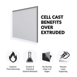 SimbaLux Acrylic Sheet Clear Cast Plexiglass 12” x 12” Square Panel 1/8” Thick (3mm) Pack of 2 Transparent Plastic Plexi Glass Board