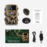 Campark Trail Game Camera-14MP 1080P Waterproof Hunting Scouting Cam with 3 Infrared Sensors for Wildlife Monitoring with 120°Detecting Range